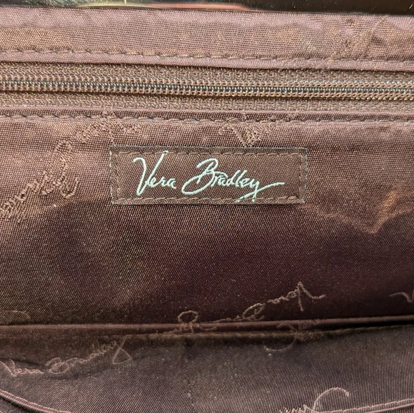 Vera Bradley Wallet Brown Floral Double Compartment Wallet - Picture 4 of 10